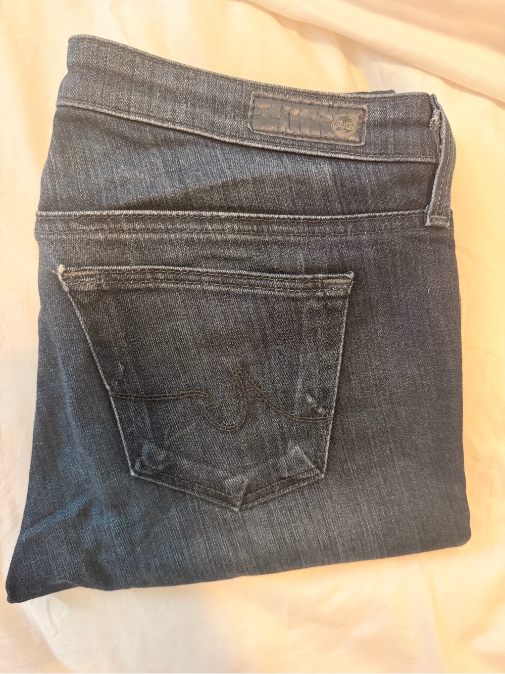 AG Adriano Goldschmied Skinny Jeans in Dark Blue Denim